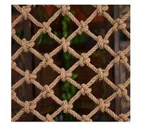 Child Safe Outdoor Netting 4mm Jute Hemp Rope Mesh for Kids Garden Play Area Net 1x8m Safe Net for Children’s Playgrounds and Gardens