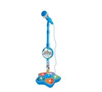 Child Safe Role Play Accessory Microphone with Stand Including LED Lights for Imagination Development and Singing Fun Karaoke Machine