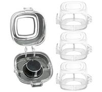 Child Safe Stove Knob Covers - Pack of 4 Heat Resistant Kitchen Protectors, Anti-Rotation Oven Control Protection, Appliance Caps, Kitchen Safety for Children, Seniors and the He