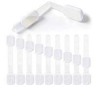 Child Safety Cabinet Cupboard Child Lock Drawer No Drilling Required with Self-Adhesive Back Pack of 10