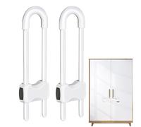Child Safety Cabinet Locks - Adjustable U Shaped Baby Safety Locks, Child Safety Locks for Kitchen, Bathroom, Drawer, Cupboard Doors Knobs & Handles
