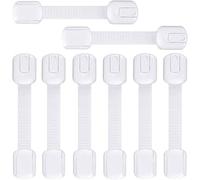Child Safety Cabinet Locks for Baby Proofing (8 Pack) No Tool or Drilling Needed with Super Strong 3M Adhesive, Multi-Purpose Locks, Baby Proof Home Drawer, Cabinets, Oven, Window, Toilet Seat