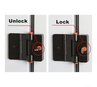 Child Safety Drawer Lock for Refrigerator Cabinet, ABS Password Lock with Double Button Mechanism, No Tools Installation, Multi-Function Cabinet Lock for(Black (Key))