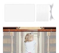 Child Safety Gate Net,300×79cm Safety Gates for Kids,Safety Netting,Stairs Protective Netting,Railing Stairs Netting,Mesh Protection Net,Stair Railing Safety Net for Kids Baby Toys Pets(White)
