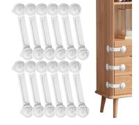 Child Safety Lock - Proof Cabinet Locks | 360° Rotation Buckle | Cabinet Lock for Kids | Fridge Door Latch, No Caught Fingers, for ga