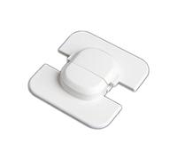 Child Safety Lock Refrigerator Latch, No Drilling Plastic White | Strong Adhesive Fit, Easy for Adults to Use, Cabinet Category, Baby Proofing Support