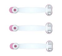 Child Safety Locks,Baby Safety Cupboard Strap Locks, Child Lock,Cabinet Locks,Baby Proof Double Lock System for Kitchen, Door, Drawer, Closet, Refrigerator 3PCS