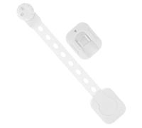 Child Safety Locks Self Adhesive Drawer Cabinet Refrigerator Door Locks | White ABS Construction, Easy Installation, Cut to Size, Helps Children Stay Secure around Home Drawers and Toilets