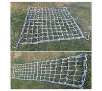 Child Safety Net Cargo Climbing Nets Dia 10mm Outdoor Hammock Swing Safety Climbing Frame Climb Rope Net Cargo For Kids Adult Rock Garden Netting(14mm-12cm,1X7m/3.3X22.97ft)