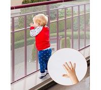 Child Safety Net, Durable Banister Guard for Baby Safety Stairs Railing Balcony Cribs, Banister Stair Mesh Baby Proofing, Easy to Install Stair Netting for Kids, Pets, Toys - (10ft Lx2.5ft H) White
