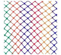 Child Safety Net for Kids Pet Toy, Protective Stairs Railing Netting, Colourful Nylon Balcony Rope Net Truck Bed Cargo Net Treehouse Climbing Decorative Net(Size:2*2m(7*7ft),Color:Colourful)