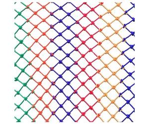 Child Safety Net for Kids Pet Toy, Protective Stairs Railing Netting, Colourful Nylon Balcony Rope Net Truck Bed Cargo Net Treehouse Climbing Decorative Net(Size:1*1m(3*3ft),Color:Colourful)