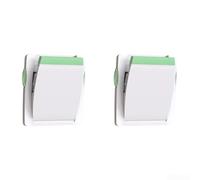 Child Safety Sliding Door Lock with No-Drill Installation, Shock-Absorbing Silent Rubber Pad, Strong 80mm Double-Sided Adhesives, High Elasticity Metal Spring for Secure Fit on Plastic Steel(B)