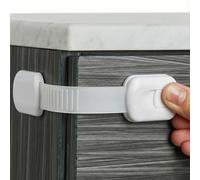 Child Safety Strap Locks (6 Pack) Baby Locks for Cabinets and Drawers, Toilet, Fridge & More. 3M Adhesive Pads. Easy Installation, No Drilling Required, White