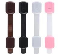 Child Safety Straps Premium Baby Proofing Door & Cupboard Locks | 30 Second Install | No DIY | Smart Unlock - Many Colors to fit All Rooms (Black, 36)
