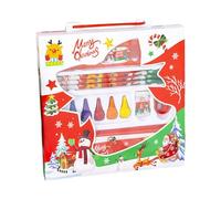 Child School Stationery Set Christmas Pen Case Wood Pencil Crayon Ruler Eraser Sharpener for Christmas Stocking Fillers Eraser and Stationery