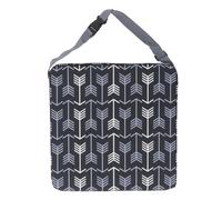 Child Seat Booster Cushion Heightening Sponge Soft Comfortable Seat Cushion for Kids Dining and Travel Polyester Fiber 32x32x8cm (Black and White Arrow)