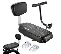 Child Seat Rear - Padded Saddle Cushion, Rear Mounted Bike Seat | Adjustable Armrest Footrest Backrest Comfort System, Secure Cycling Carrier Attachment for Kid Passenger Riding Safety