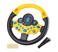 Child Steering Wheel Toy - Rotatable Dashboard Simulator, Interactive Sound Music Lights Learning Plaything | Travel Activity Entertainment Vehicle Seating Experience Enjoyment Imagination