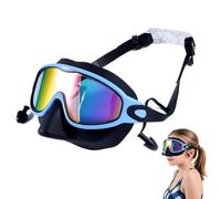 Child Swimming Goggles with Nose Guard & Earplugs Anti-Fog Mask | Kids Swimming Goggles Suitable for Snorkeling, Diving, Swimming Pool, for Girls and Boys 3-14 Years