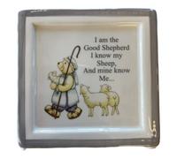 Child to Cherish Christening Block in Gray