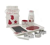 Child to Cherish Santa's Message Christmas Plate Set with Cookie Cutters | Cookies for Santa Plate, Santa Milk jar, Reindeer Treat Bowl and Cookie Cutters