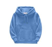 Child Toddler Boys Girls Solid Long Sleeve Hooded Thickened Warm Sweatshirt Pullover Blouse Tops Toddler Sweatshirt Hoodie (1-A, 5-6 Years)