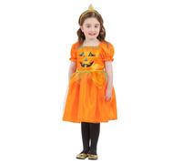 Smiffys Pumpkin Costume Dress & Headband, Halloween Child Fancy Dress, Pumpkin Dress Up Costumes