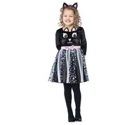 Child & Toddler Girls Cute Cat Halloween Fancy Dress Costume