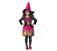 Child & Toddler Sunset Silhouette Witch Halloween Fancy Dress Costume