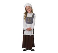 Child TUDOR GIRL Fancy Dress Costume MAID World Book Day Victorian Ages 3-8