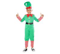 Child Unisex Elf Santa's Helper Christmas Fancy Dress Costume
