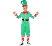 Child Unisex Elf Santa's Helper Christmas Fancy Dress Costume 5-6 Years