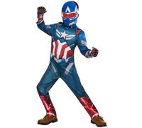 Rubies Official Brave New World Captain America Deluxe Child Costume, Kids Fancy Dress, Size 9-10 Years