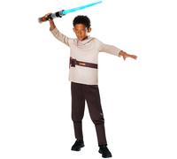 Rubies 3014777-8000 Obi Wan Kenobi with non-light up Lightsaber Kids Fancy Dress, Boys, Multicoloured, 7-8 Years Halloween Halloween