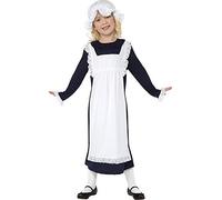 Child Victorian Poor Girl Schoolgirl Edwardian Maid Fancy Dress Party Costume