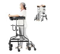 Child Walker 6 Rounds Wheeled Brake Walker Child Standing Frame Cerebral Palsy Child Walker Hemiplegia Lower Limb Training with Height Adjustable Seat Wheel