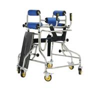 Child Walker Trainer Auxiliary Standing Frame Aluminum Alloy Four Wheel Lightweight Walker Five Height Adjustment with Foam Armrest for Kids Cerebral Palsy Child Mobility Supp(One Color-120150cm)