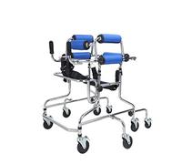 Child Walking Standing Frame with Cushion，Stand Walker Folding Height Adjustable Lower Limb Disabled Rehabilitation Device(8 Wheel)