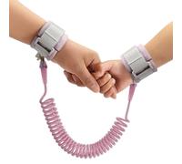 Child Wrist Safety Link - Anti Separation Leash Strap, Flexible Spiral Cord Design, Comfortable Wear Guard 150cm Blue Pink | Preschool Shopping Park Walking Supervision Support, Adjustable Design