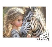 Child Zebra HugJigsaw Puzzle GirlEco Friendly Bundle Adults Kids 12+ Family Game Wall Decor 1000 Pieces 52x38cm/1000pcs