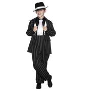 Small Black Children's Zoot Suit Costume. - costume suit zoot childrens smiffys fancy dress gangster boys 1920s jacket trousers braces