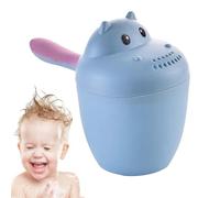 childBath Cup - Lightweight PP Rinse Pail, Hippo Cartoon Shape, Kids Bath Helper with Controlled Water Pour and Comfortable Grip Handle | Eye Protection Rinsing Tool for Kid Child Shampoo
