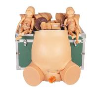 Childbirth Simulator Training Model for Midwifery Education, Includes 2 Fetal Models, 5 Perineal Suture Models, 5 Female Genitals for Nursing and Medical Teaching