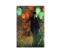 Childe Hassam Famous Painters' Works（July Night）Printing Posters Picture Print Wall Art Painting Canvas Artworks Gift Idea Room Aesthetic 08x12inch(20x30cm)