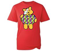 Childeren Pudsey Child Spotty Day 2024 Bear Novelty T Shirt Pudsey Autism Day Kids in Need School Unisex Charity Adult Tee Top (Red, 4XL Years)