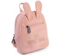 CHILDHOME, Baby Backpack, School, Kindergarten, Nursery, Two Compartments, Lunchbag/Bottle Capacity, Removable Safety Buckle, Waterproof, My First Bag, Pink and Copper