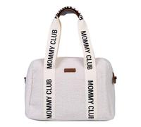 Childhome, Baby Changing Bag, Mommy Bag, Baby Changing Mat Included, Many Storages, Stroller Clips, Shoulder Strap, Vegan Leather, 22L, Mommy Club Signature, Teddy White