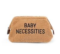 CHILDHOME, Baby/Toddler Toiletry Bag Water Repellent Spacious Zipper Baby Necessities Teddy Beige, Teddy Beige, 1 Unité (Lot de 1), Slide
