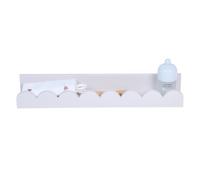 CHILDHOME Biscuit Dreams Wall Shelf - Compact Size 50 x 7 x 9 cm - Decorative Storage for Baby or Children's Room - Natural Cosy Clay Colour - Easy and Stable Installation